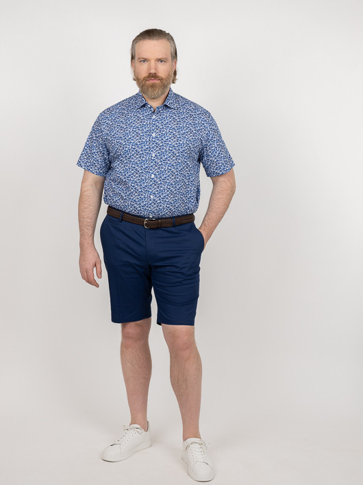 Chemisette Tom Fleurs Capel Grande Taille marine homme grande taille - Capelstore