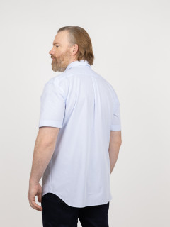 Chemisette Greg Carreaux Capel Grande Taille blanc homme grande taille - Capelstore