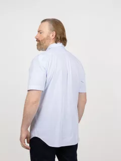 Chemisette Greg Carreaux Capel Grande Taille blanc homme grande taille - Capelstore
