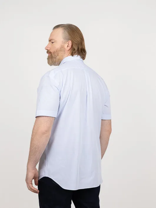 Chemisette Greg Carreaux Capel Grande Taille blanc homme grande taille - Capelstore
