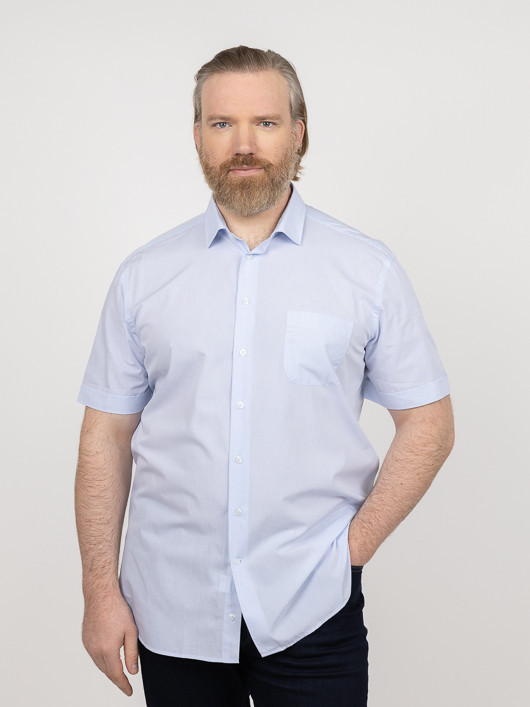 Chemisette Greg Carreaux Capel Grande Taille blanc homme grande taille - Capelstore