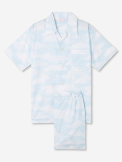 Pyjacourt Nuages Derek Rose Grande Taille bleu ciel/blanc homme grande taille - Capelstore