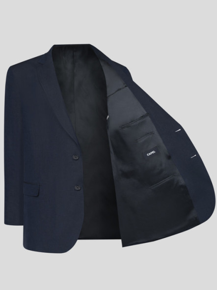 Veste En Lin Marine Capel Grande Taille