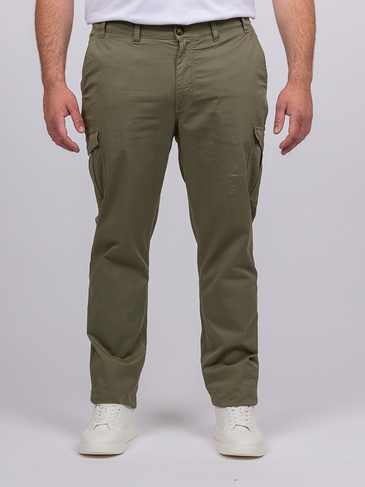 Chino Cargo Matt Kaki Capel Grande Taille kaki homme grande taille - Capelstore