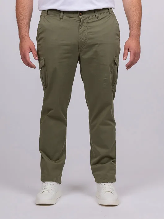 Chino Cargo Matt Kaki Capel Grande Taille kaki homme grande taille - Capelstore