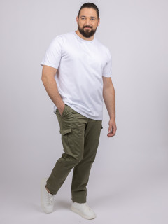 Chino Cargo Matt Kaki Capel Grande Taille kaki homme grande taille - Capelstore