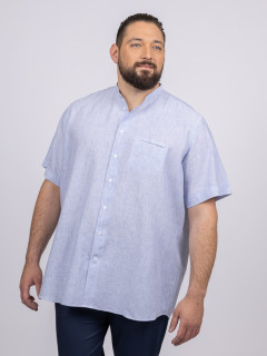 Chemisette Rayee Col Mao Kimi Capel Grande Taille bleu homme grande taille - Capelstore