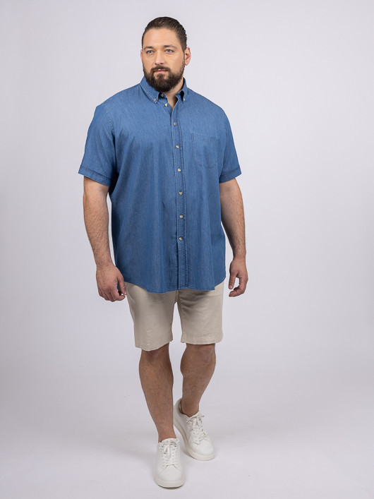 Chemisette Zack Indigo Capel Grande Taille homme grande taille - Capelstore