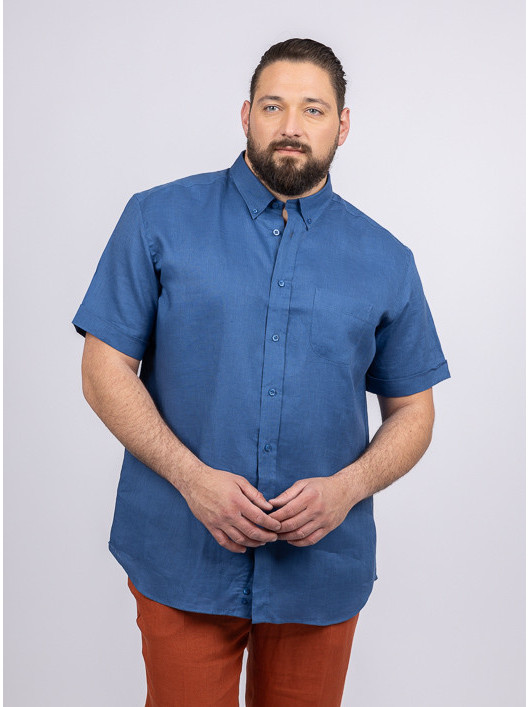 Chemise Mc Unie Lin Capel Grande Taille  homme grande taille - Capelstore