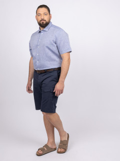Chemisette Gatsby Faux Uni ChinÃ© Capel Grande Taille marine homme grande taille - Capelstore