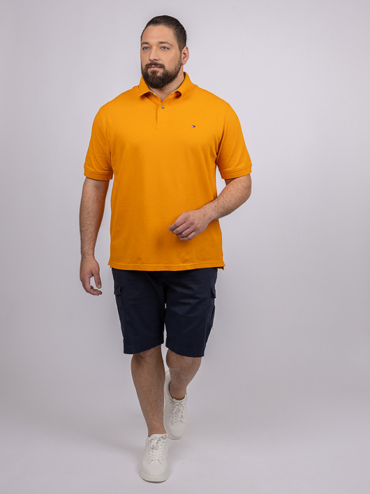 Polo Orange Tommy Hilfiger Grande Taille cannelle homme grande taille - Capelstore