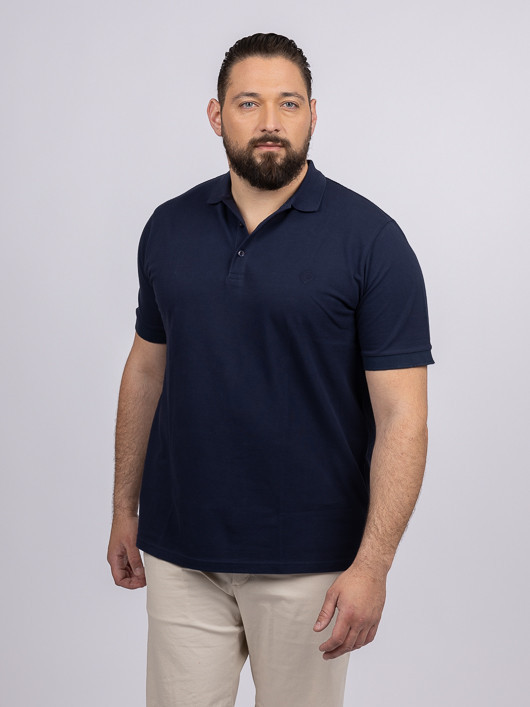 Polos Manches Courtes marine homme grande taille