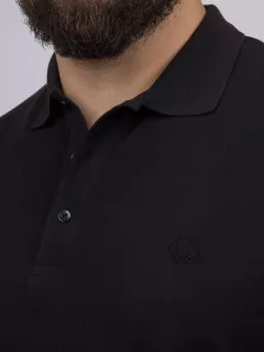 Polos Manches Courtes noir homme grande taille -