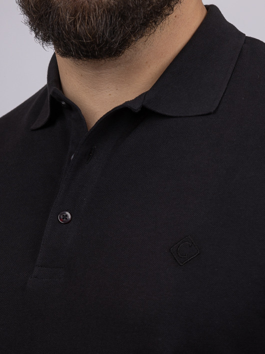Polos Manches Courtes noir homme grande taille -