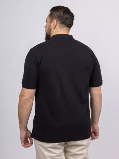 Polos Manches Courtes noir homme grande taille -