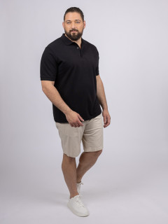 Polos Manches Courtes noir homme grande taille -