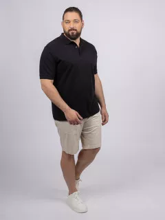 Polos Manches Courtes noir homme grande taille -