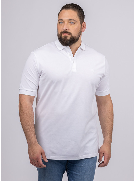 Polos Manches Courtes blanc homme grande taille -