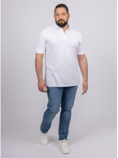 Polos Manches Courtes blanc homme grande taille -