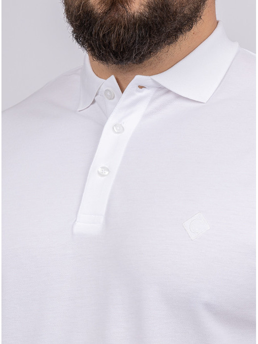 Polos Manches Courtes blanc homme grande taille -