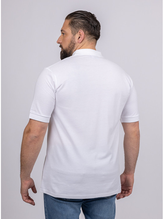 Polos Manches Courtes blanc homme grande taille -