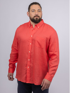 Chemise Ralph Lin Corail Capel Grande Taille corail homme grande taille - Capelstore