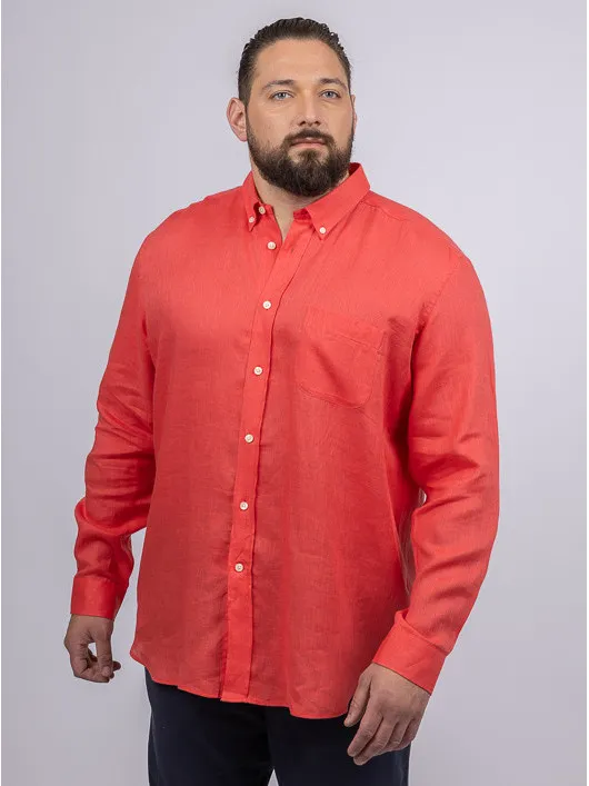 Chemise Ralph Lin Corail Capel Grande Taille corail homme grande taille - Capelstore