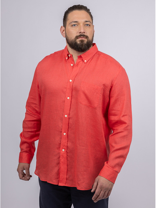 Chemise Ralph Lin Corail Capel Grande Taille corail homme grande