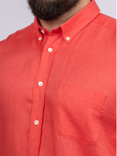 Chemise Ralph Lin Corail Capel Grande Taille corail homme grande taille - Capelstore