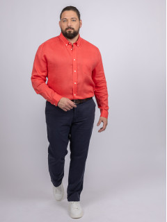 Chemise Ralph Lin Corail Capel Grande Taille corail homme grande taille - Capelstore