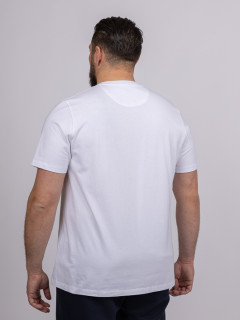 Tee-shirt Louis Col V Blanc Capel Grande Taille  homme grande taille - Capelstore