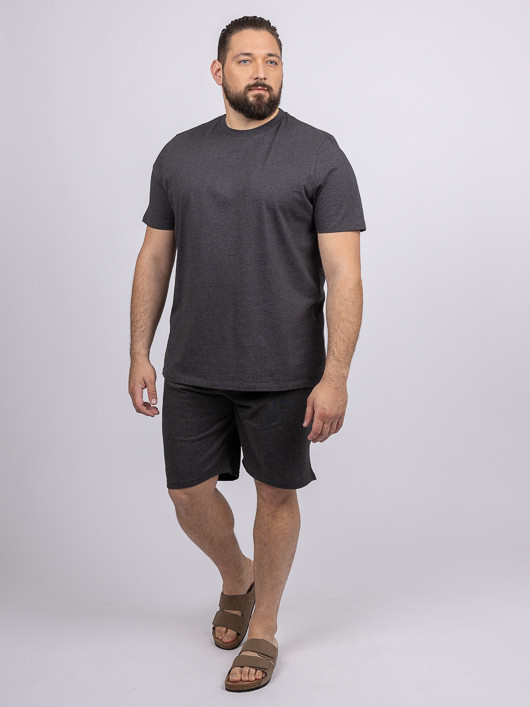 Tee-shirt Louis Anthracite Capel Grande Taille homme grande taille - Capelstore