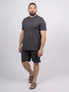 Bermuda Jersey de coton gris léger homme grande taille | Capel
