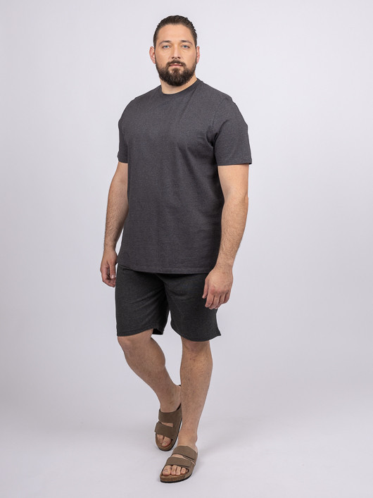 Bermuda Jersey de coton gris léger homme grande taille | Capel