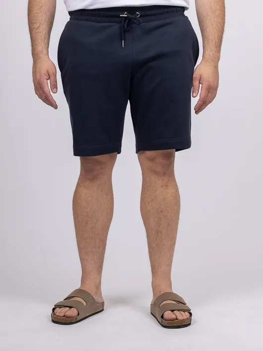 Short en molleton de coton marine homme grande taille | Capel