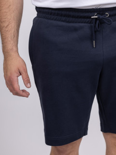 Short en molleton de coton marine homme grande taille | Capel