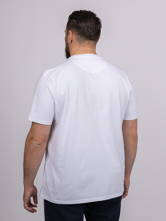 Tee-shirt Louis Blanc Col Rond Capel Grande Taille  homme grande taille - Capelstore