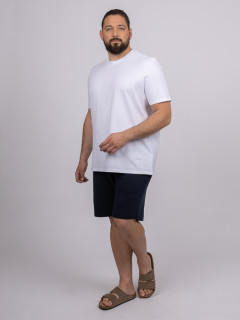 Tee-shirt Louis Blanc Col Rond Capel Grande Taille  homme grande taille - Capelstore