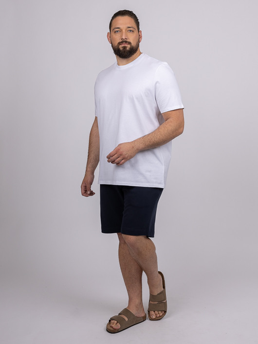 Tee-shirt Louis Blanc Col Rond Capel Grande Taille  homme grande taille - Capelstore