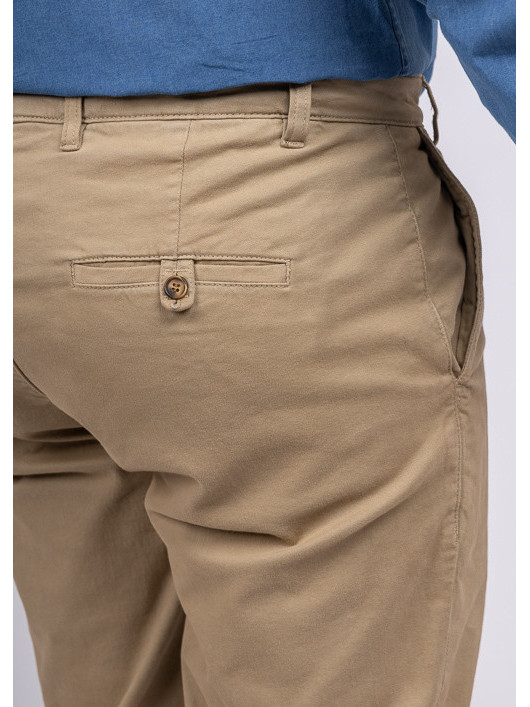 Pantalon coton chino beige homme grande taille | Capel
