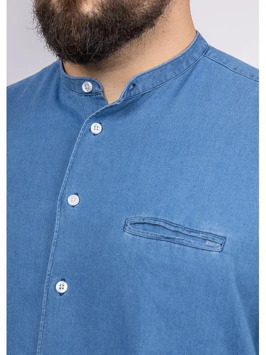 Chemise Col Mao Capel Grande Taille  homme grande taille - Capelstore