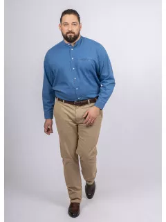 Chemise Col Mao Capel Grande Taille  homme grande taille - Capelstore