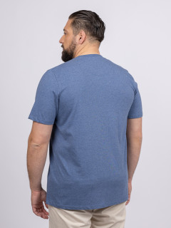 Tee-shirt Louis Col V Indigo Capel Grande Taille  homme grande taille - Capelstore