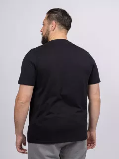 Tee-shirt Louis Col Rond Noir Capel Grande Taille  homme grande taille - Capelstore