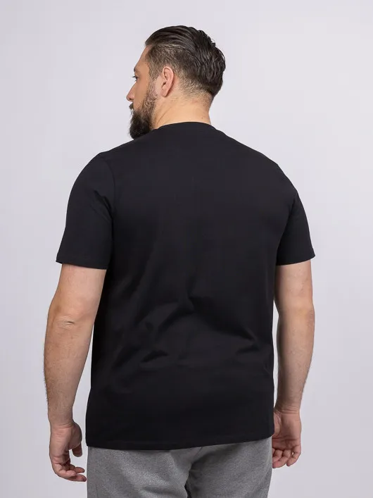 Tee-shirt Louis Col Rond Noir Capel Grande Taille  homme grande taille - Capelstore
