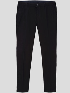 Pantalon coton uni chino noir homme grande taille | Capel