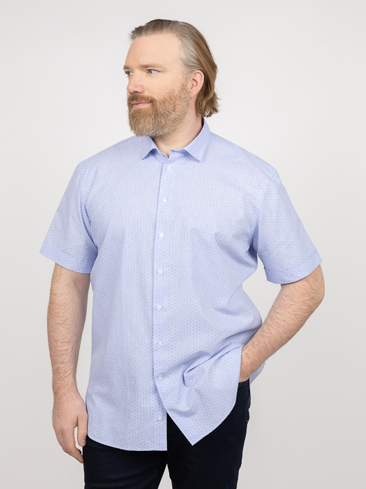 Chemisette Greg Petits Pois Capel Grande Taille bleu homme grande taille - Capelstore