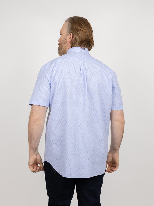 Chemisette Greg Petits Pois Capel Grande Taille bleu homme grande taille - Capelstore