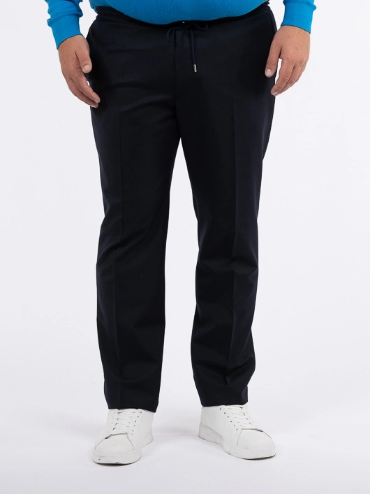 Pantalon Gary Marine Av.cordon Capel Grande Taille  homme grande taille - Capelstore