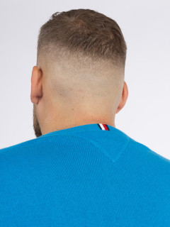 Pull Coton/cachem. Bleu Tommy Hilfiger Grande Taille  homme grande taille - Capelstore